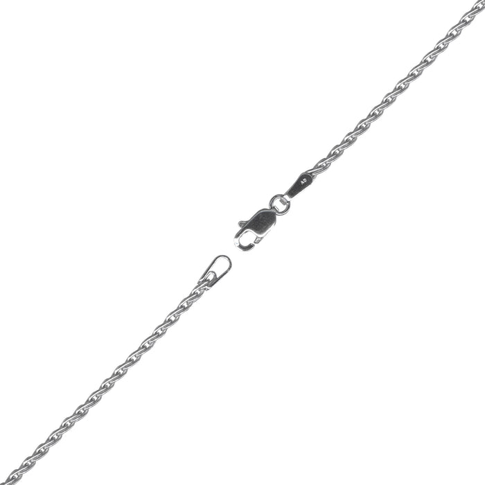 Parisian Wheat Chain in Sterling Silver (16 inches and 1.5mm wide)