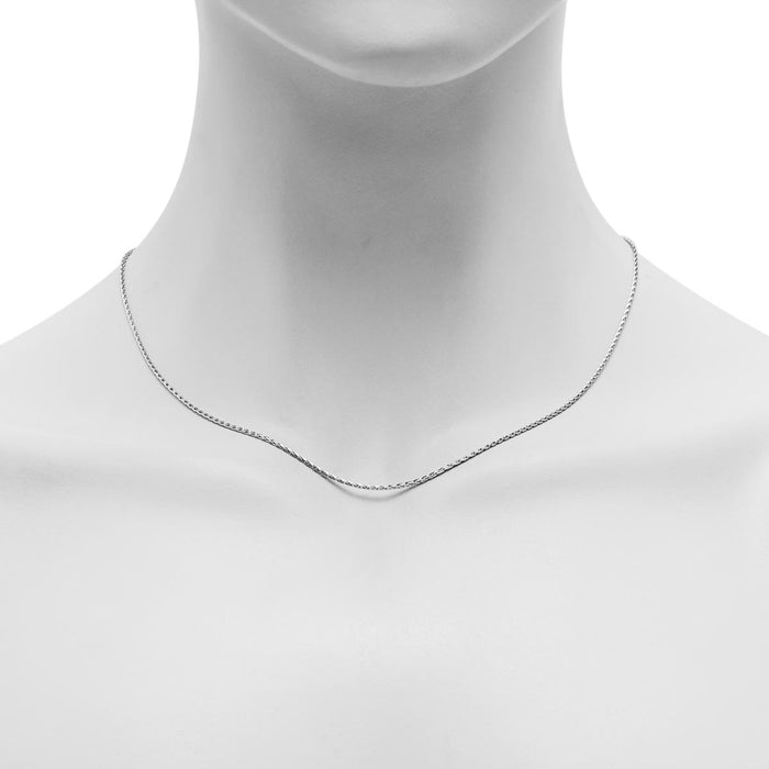 Parisian Wheat Chain in Sterling Silver (18 inches and 1.2mm wide)