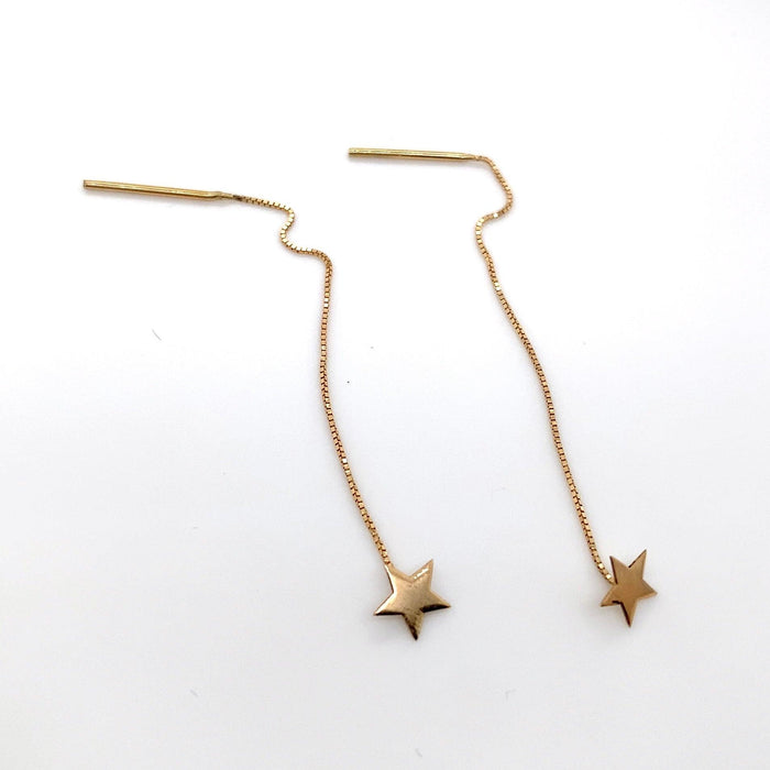 Passante Star Earrings in 18K Gold