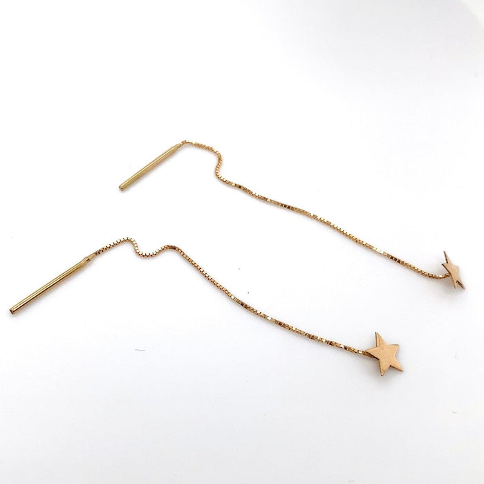Passante Star Earrings in 18K Gold