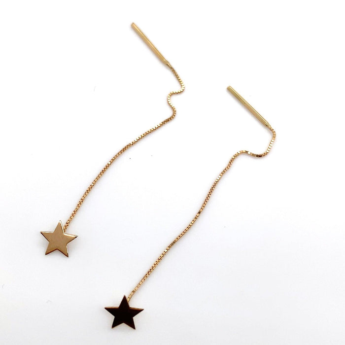 Passante Star Earrings in 18K Gold