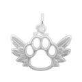 Paw With Wings Charm in Sterling Silver