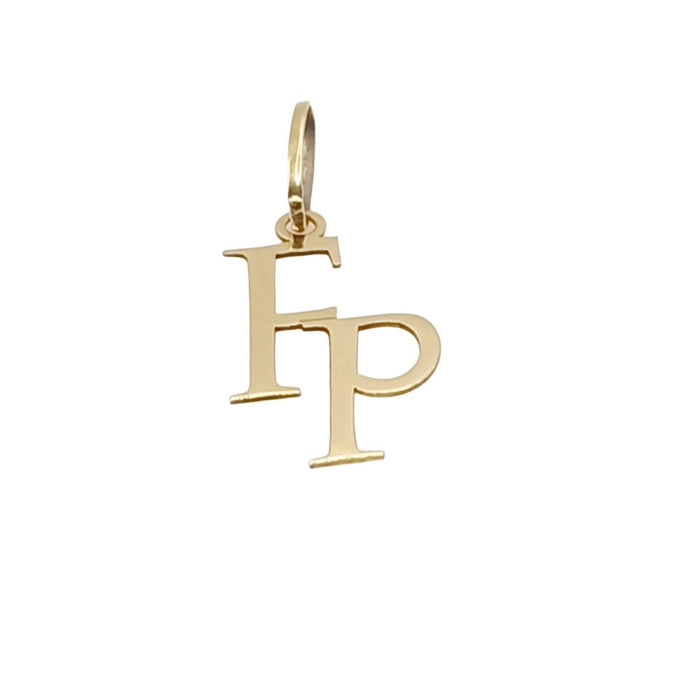 Pendant with Initials FP in 18K Gold