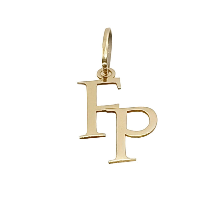 Pendant with Initials FP in 18K Gold