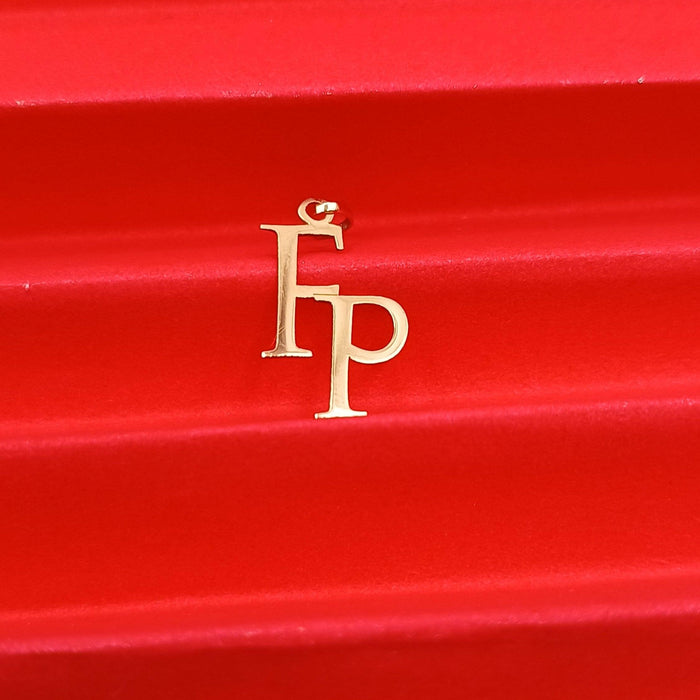 Pendant with Initials FP in 18K Gold