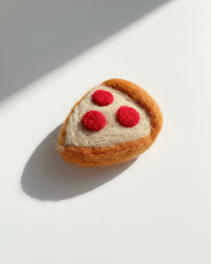 Pepperoni Slice Wool Magnet - Woobbi
