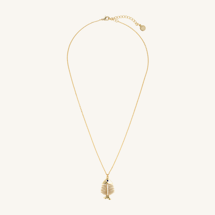 Pesce Fish Necklace - Gold