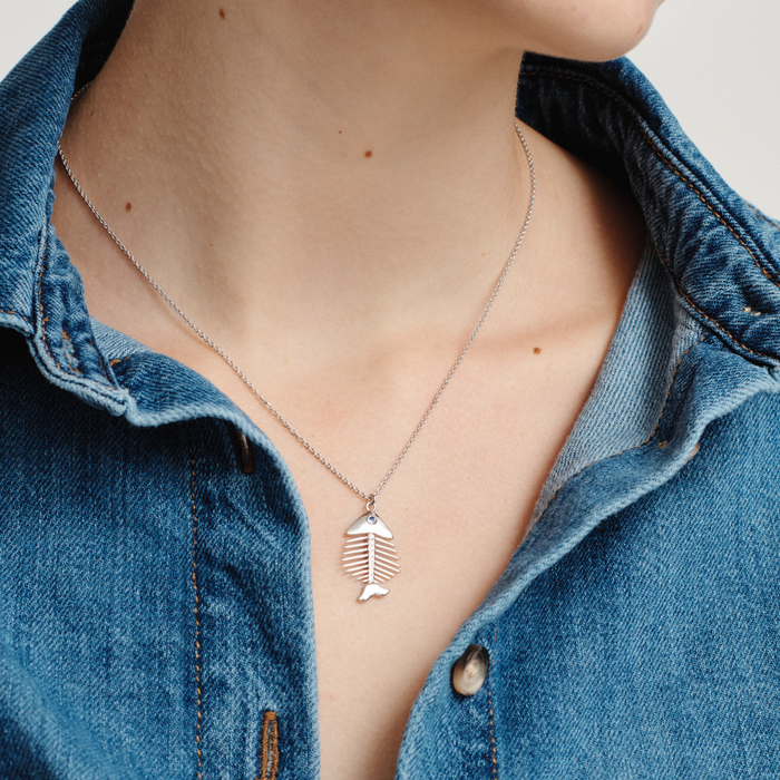 Pesce Fish Necklace - Silver