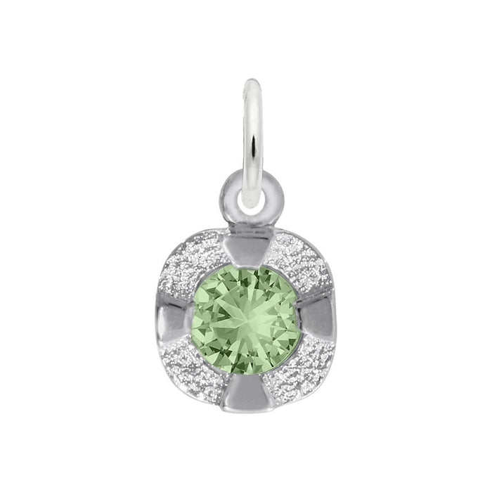 Petite August Birthstone Charm in Sterling Silver