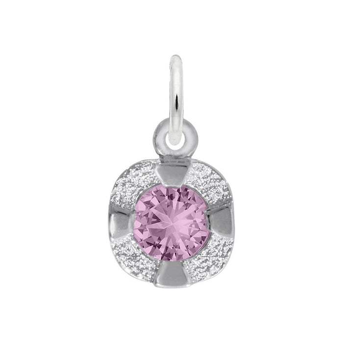 Petite February Birthstone Charm in Sterling Silver