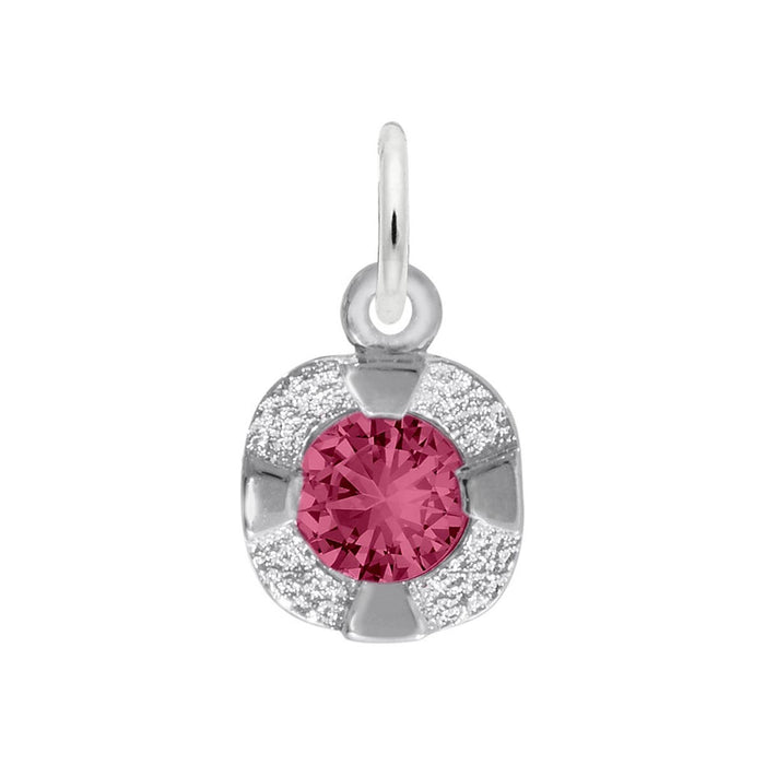 Petite January Birthstone Charm in Sterling Silver
