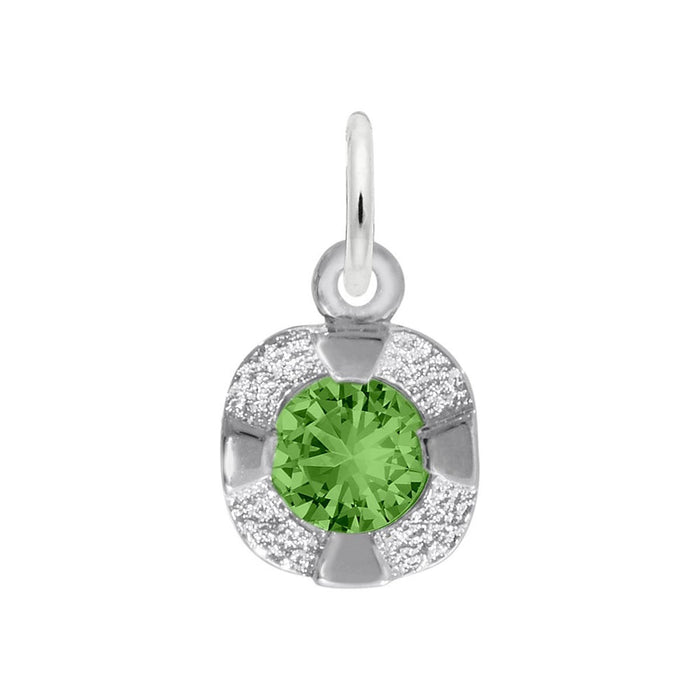Petite May Birthstone Charm in Sterling Silver