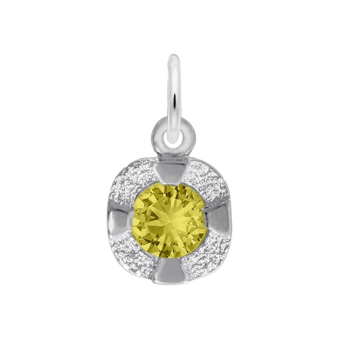 Petite November Birthstone Charm in Sterling Silver
