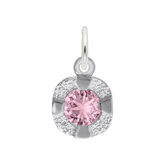 Petite October Birthstone Charm in Sterling Silver