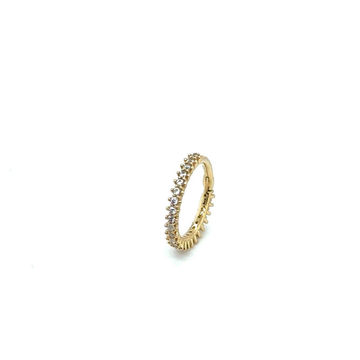 Piercing de Ouro 18k com Zirconias - Ricca Jewelry