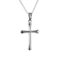 Polished Cross Necklace in Sterling Silver