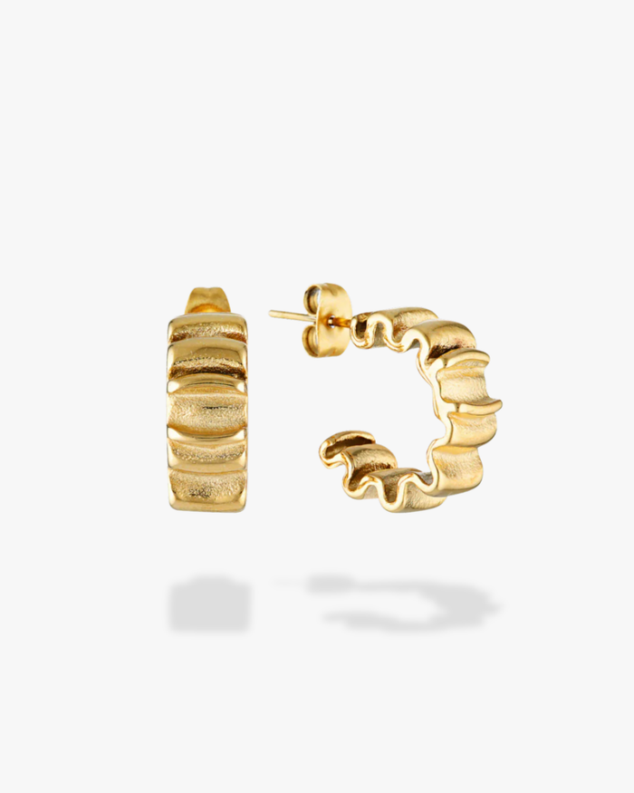 Poppy Wrinkle Earrings (Gold)