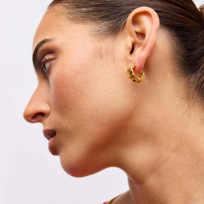 Poppy Wrinkle Earrings (Gold)