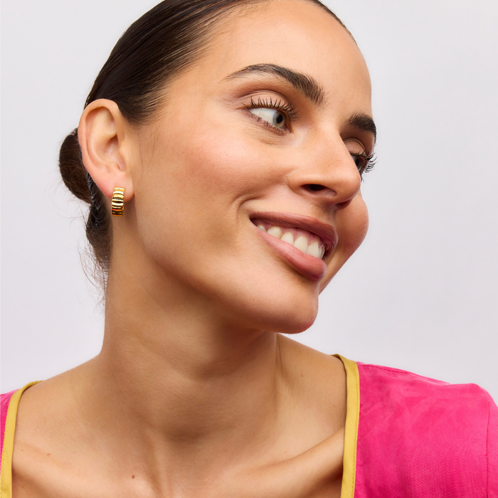 Poppy Wrinkle Earrings (Gold)
