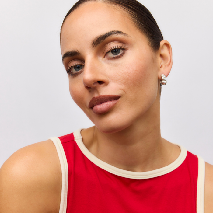 Poppy Wrinkle Earrings (Silver)