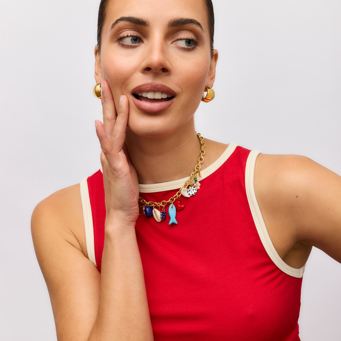 Positano Charm Necklace - Gold