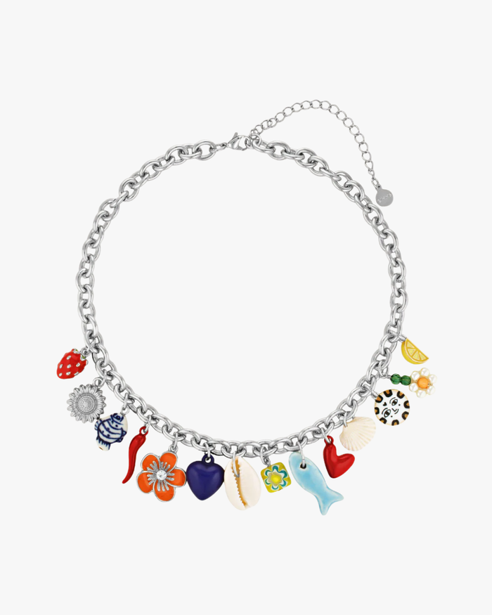 Positano Charm Necklace - Silver