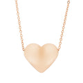 Puffed Heart Necklace in 14kt Rose Gold