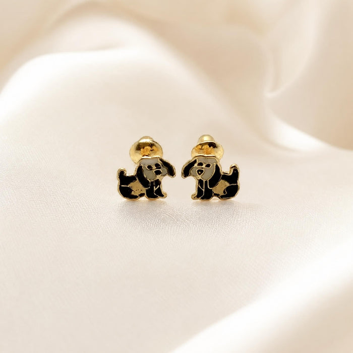Puppy Earrings in 18K Gold