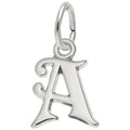 Rembrandt "A" Initial Charm in Sterling Silver
