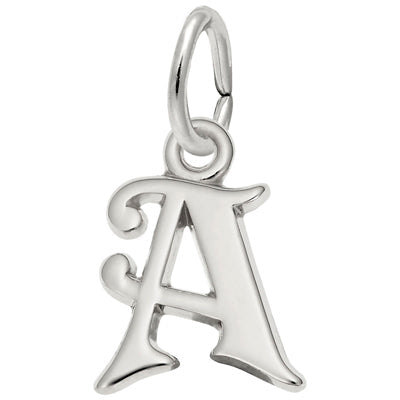 Rembrandt "A" Initial Charm in Sterling Silver