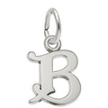 Rembrandt "B" Initial Charm in Sterling Silver