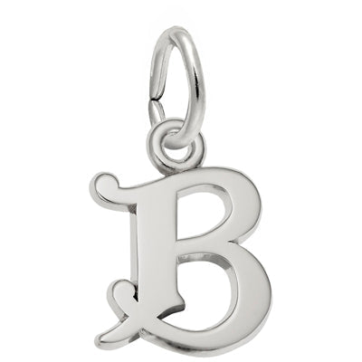 Rembrandt "B" Initial Charm in Sterling Silver