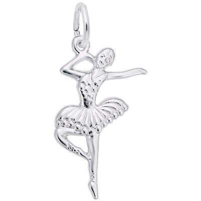 Rembrandt Ballet Dancer Charm in Sterling Silver