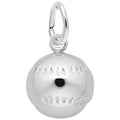 Rembrandt Baseball Charm in Sterling Silver