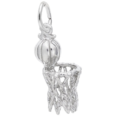 Rembrandt Basketball Charm in Sterling Silver