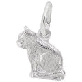 Rembrandt Cat Charm in Sterling Silver