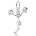 Rembrandt Cheerleader Charm in Sterling Silver