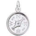 Rembrandt Compass Charm in Sterling Silver