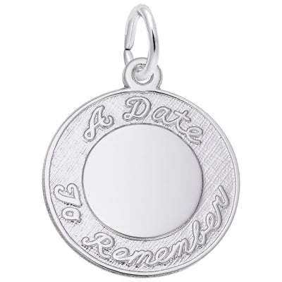 Rembrandt Date Charm in Sterling Silver