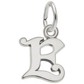 Rembrandt "E" Initial Charm in Sterling Silver