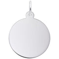 Rembrandt Engravable Disc Charm in Sterling Silver