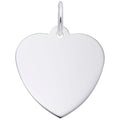Rembrandt Engravable Heart Charm in Sterling Silver