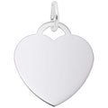 Rembrandt Engravable Heart Charm in Sterling Silver