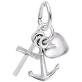 Rembrandt Faith, Hope and Charity Charm in Sterling Silver