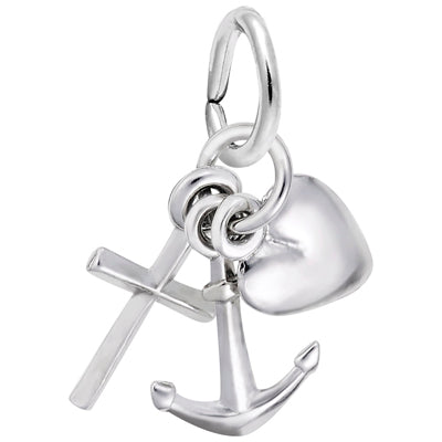 Rembrandt Faith, Hope and Charity Charm in Sterling Silver