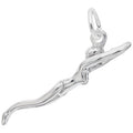 Rembrandt Female Swimmer Charm in Sterling Silver