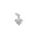 Rembrandt Fleur De Lis Charm in Sterling Silver