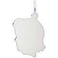Rembrandt Girl's Head Charm in Sterling Silver