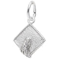 Rembrandt Graduation Cap Charm in Sterling Silver