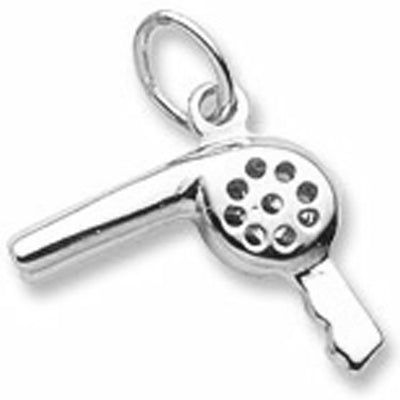 Rembrandt Hairdryer Charm in Sterling Silver